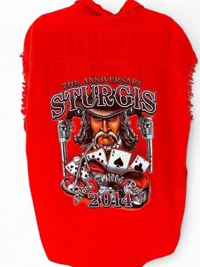 Sturgis Black Hills Rally Red Sleeveless Button-Up Shirt